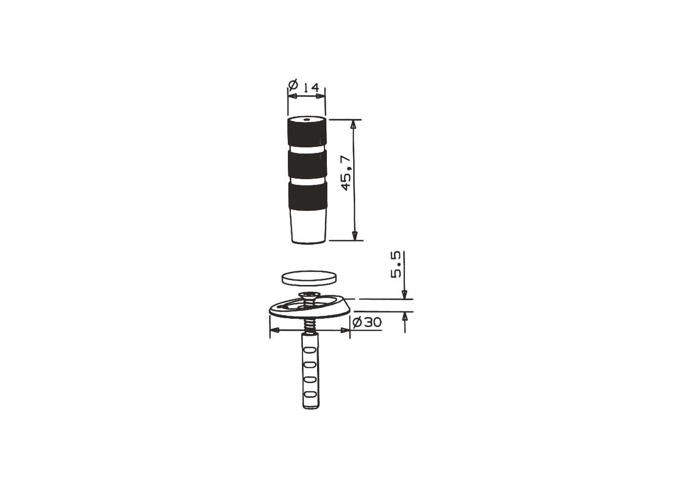 Concealed Door Stop Dimensions
