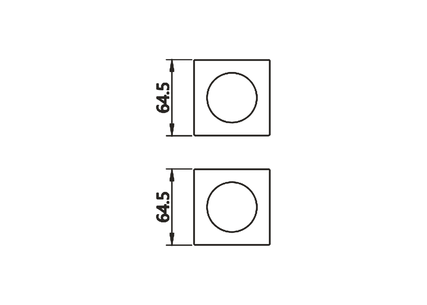 SINAYA Sliding Door Handle Dimensions