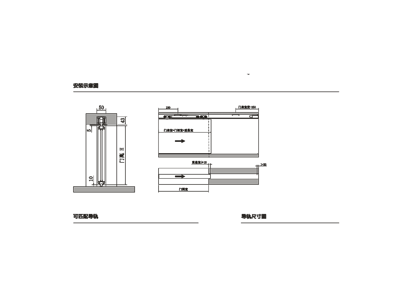 Premium Sliding System Dimensions