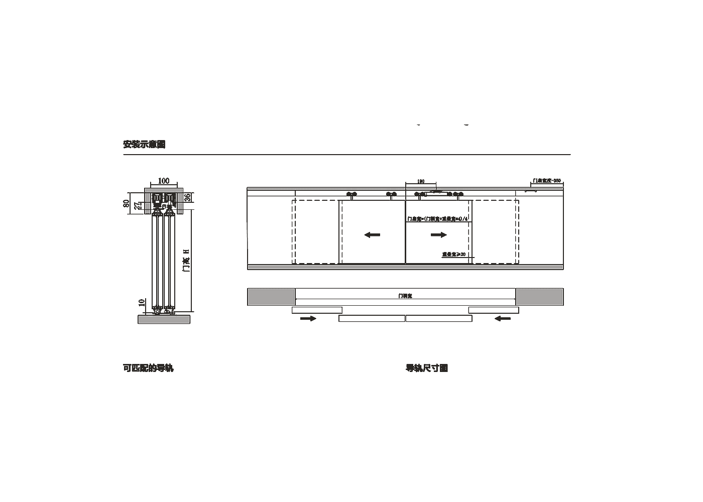 Modular Sliding System Dimensions