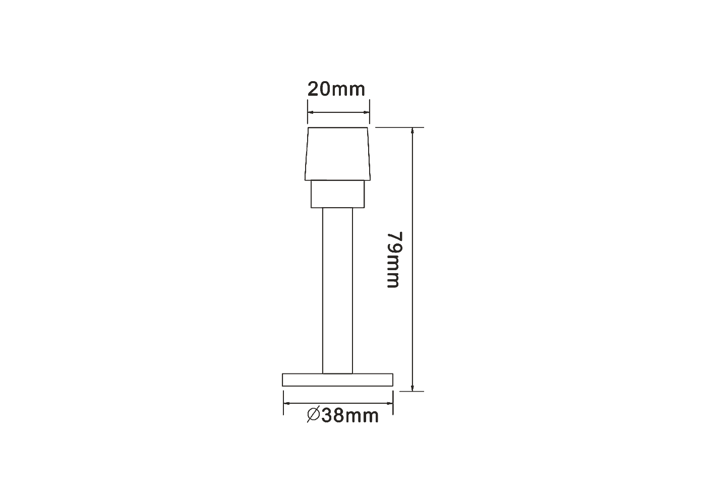 Tall Floor Door Stop Dimensions