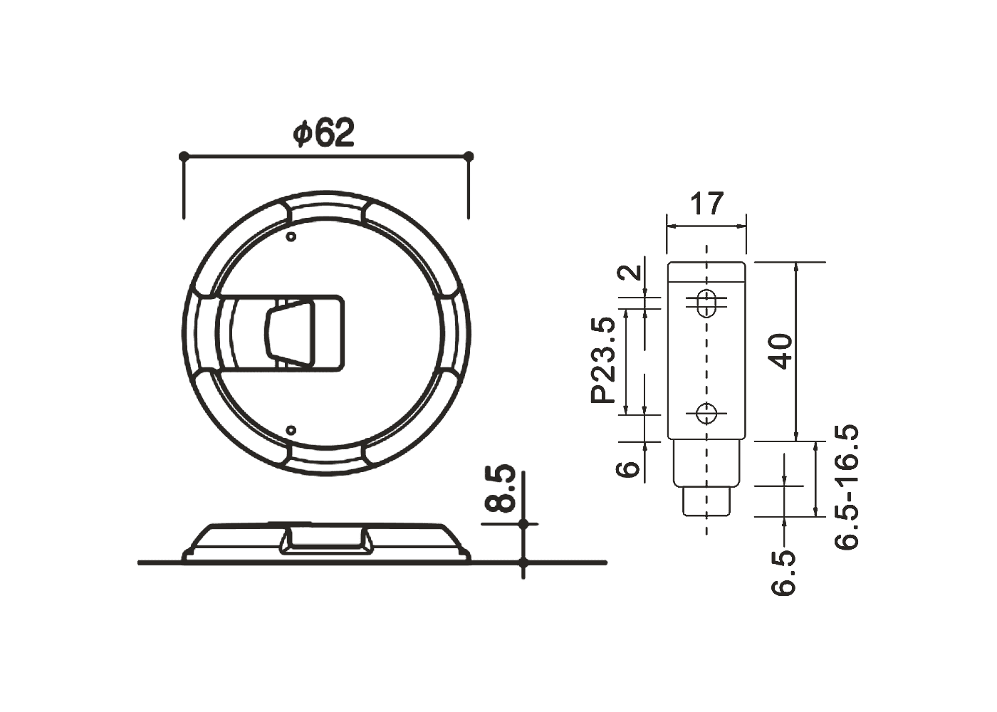 Non-magnetic Windproof Door Stop Dimensions