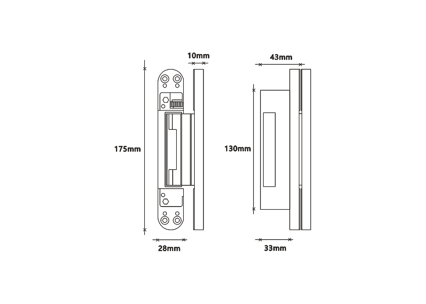 3D Adjustable Concealed Hydraulic Hinge Dimensions