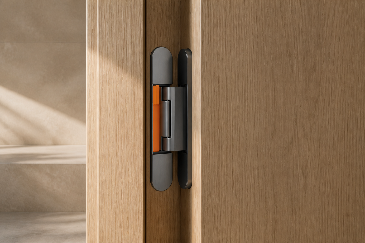 Concealed hardware creating a pure elevation and stable movement
