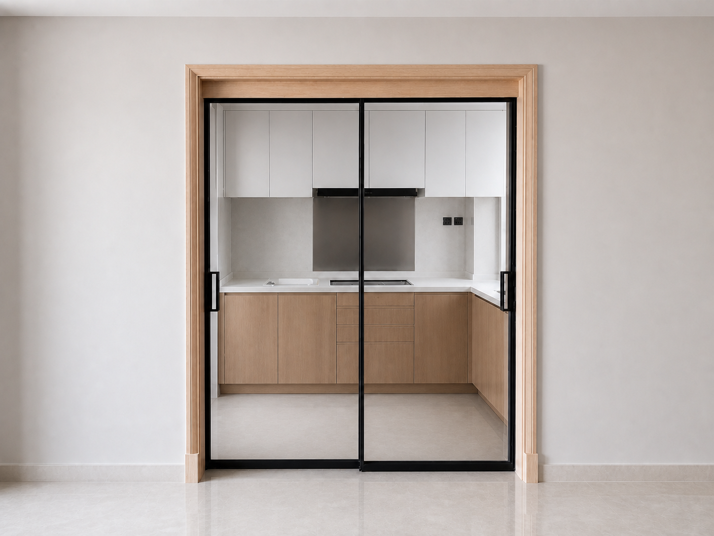 A separate kitchen that stays connected